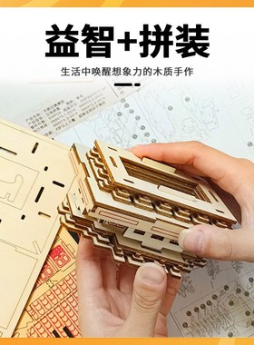 木质3d立体拼图益智儿童玩具热卖夜市摆摊大学生玩具DF07