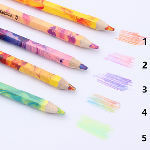 微瑕一笔多色神奇彩虹笔三色合一魔幻彩铅笔创意绘画儿童学生礼品