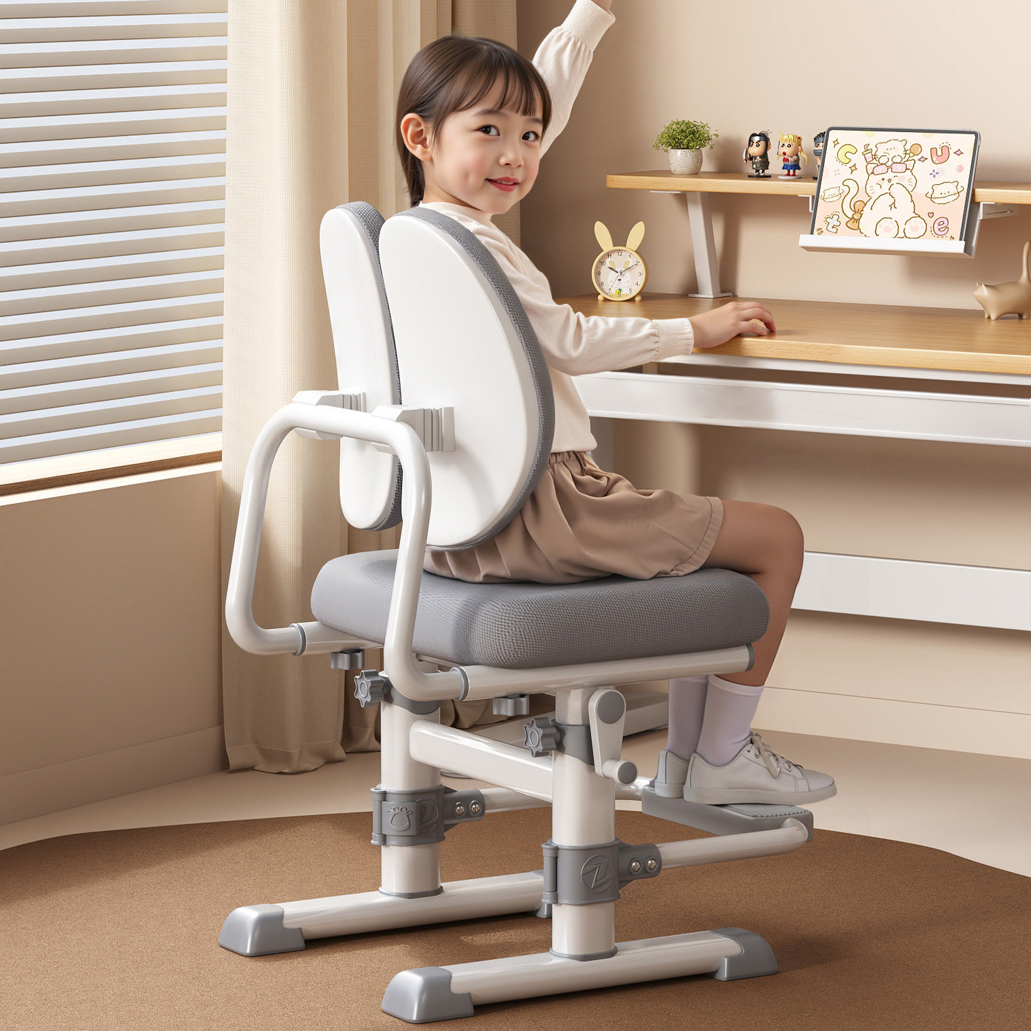 儿童学习椅小学生专用可追背调节办公椅家用座椅矫正坐姿书桌椅子