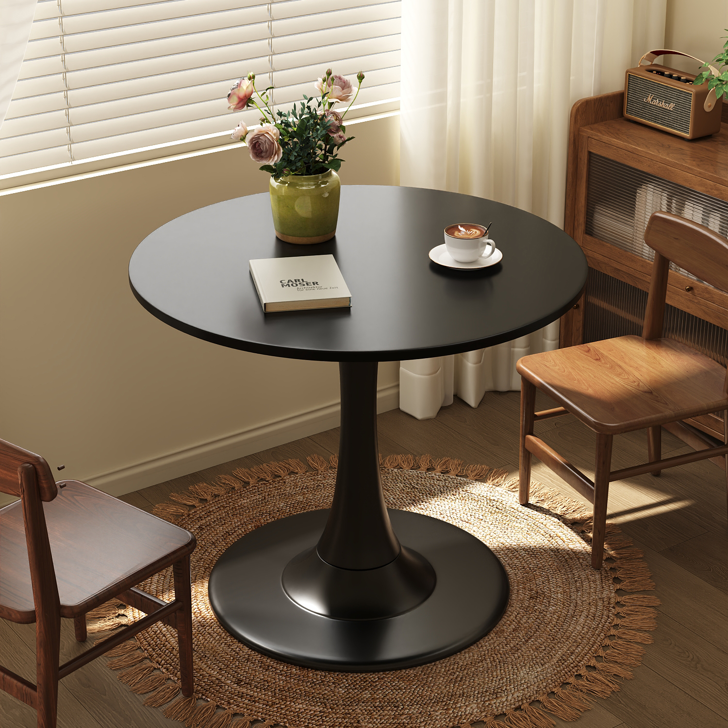 小圆桌茶几简约现代创意小型沙发边几中古休闲阳台洽谈网红小桌子