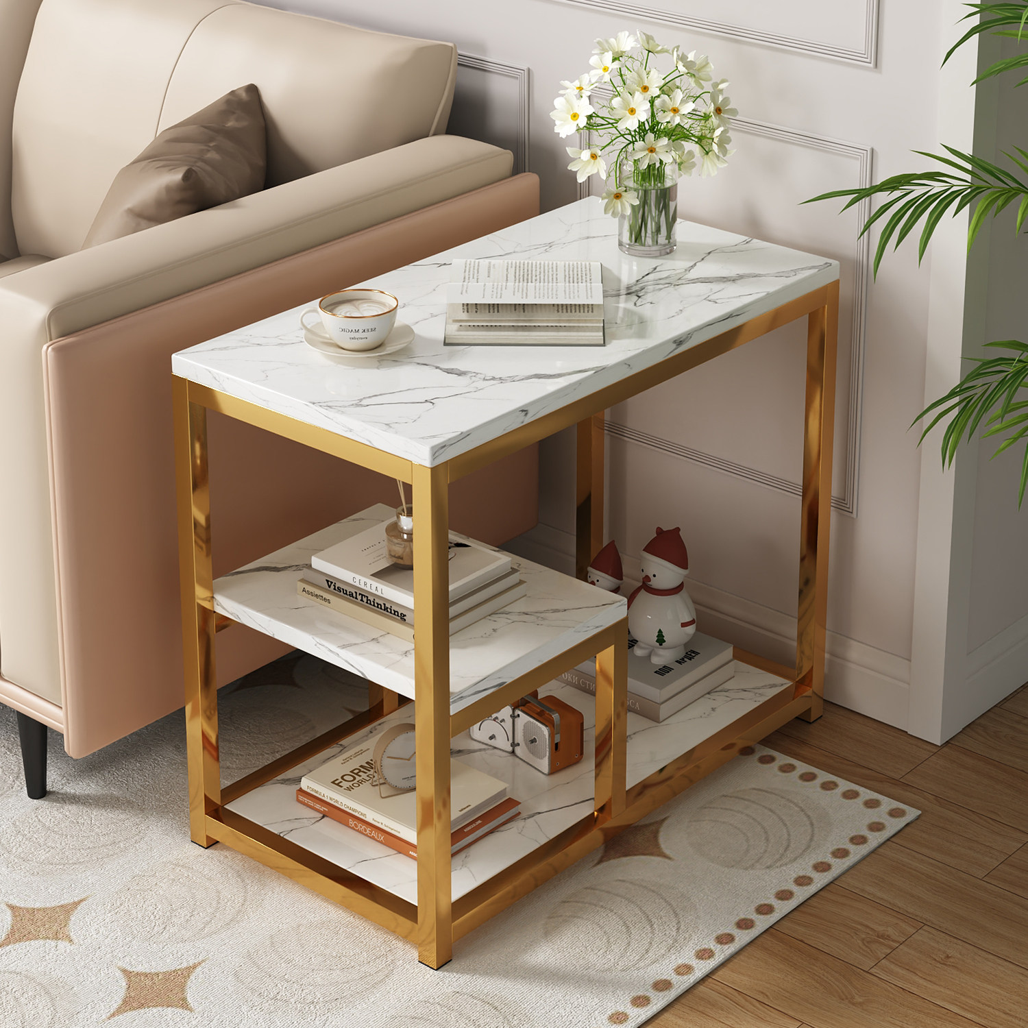 沙发边几边柜侧边柜轻奢高级感家用茶台小茶几边桌置物架茶桌桌子