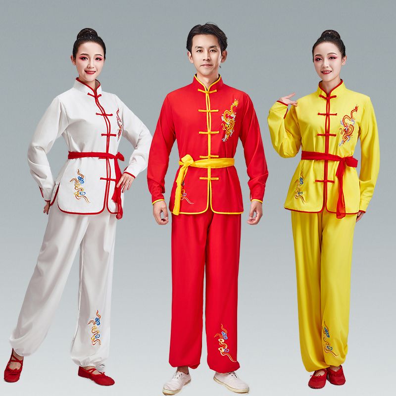 国庆打鼓服舞龙舞表演服男女生秧歌服装腰鼓服武术练功服演出服