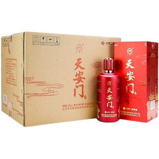 500ml 华都白酒 53度500ml酱香型白酒 庆典红 6瓶 天安门