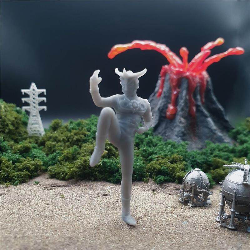 潮玩DIY手工 雷欧奥特曼名鉴雷欧B 战斗姿势2  1/43模型手办场景