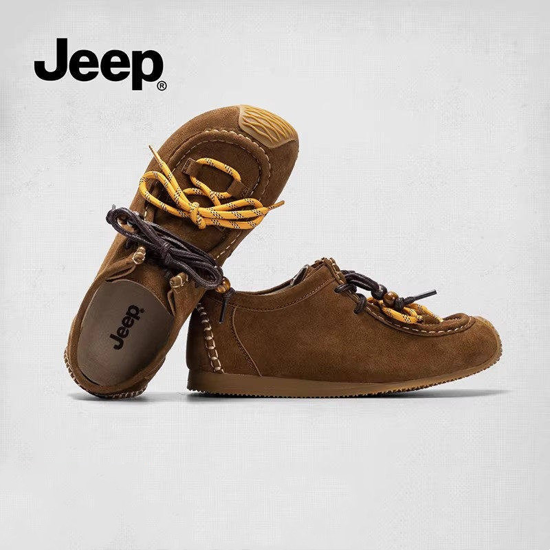 jeep复古袋鼠鞋女2026新款小众设计感通勤女鞋软底不累脚运动鞋子