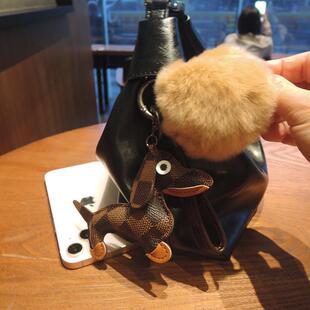 LV&GEDETE 老花香肠狗包包挂饰钥匙链小狗汽车钥匙扣挂件装饰挂链