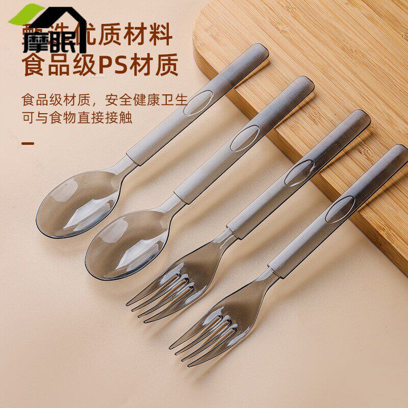 高档一次性叉子单独包装外卖水果轻食沙拉牛排意面西餐叉商用加厚