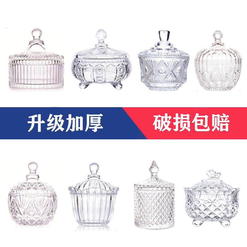2021玻璃碗甜品碗燕窝盅带盖水果沙拉碗醉虾碗糖缸调料碗时尚餐具