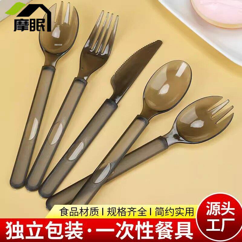 一次性胶叉叉子个人专用一次性叉子个人专用独立包装甜品蛋糕叉勺
