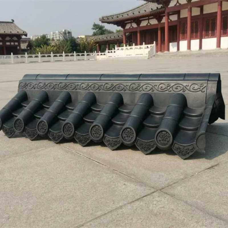 直发仿古瓦屋檐装饰塑料琉璃瓦中式古建筑头瓦一体式仿