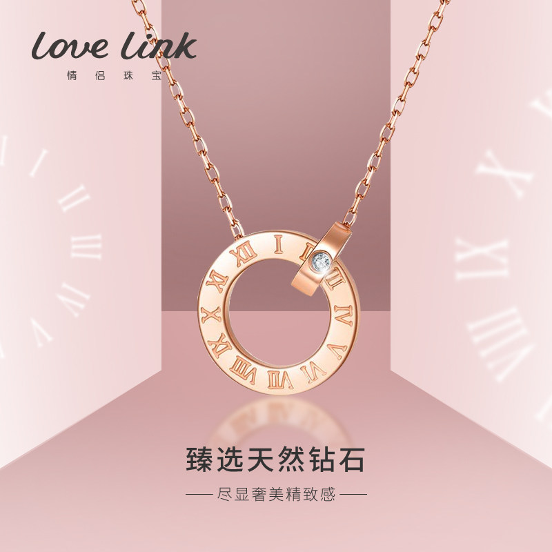 lovelink  罗马数字锁骨链时尚双环钻石套链CNQ0111FR在类目 饰品/流行首饰/时尚饰品新, 项链中 - 来自Buy2taobao.com提供专业的淘宝代购服务