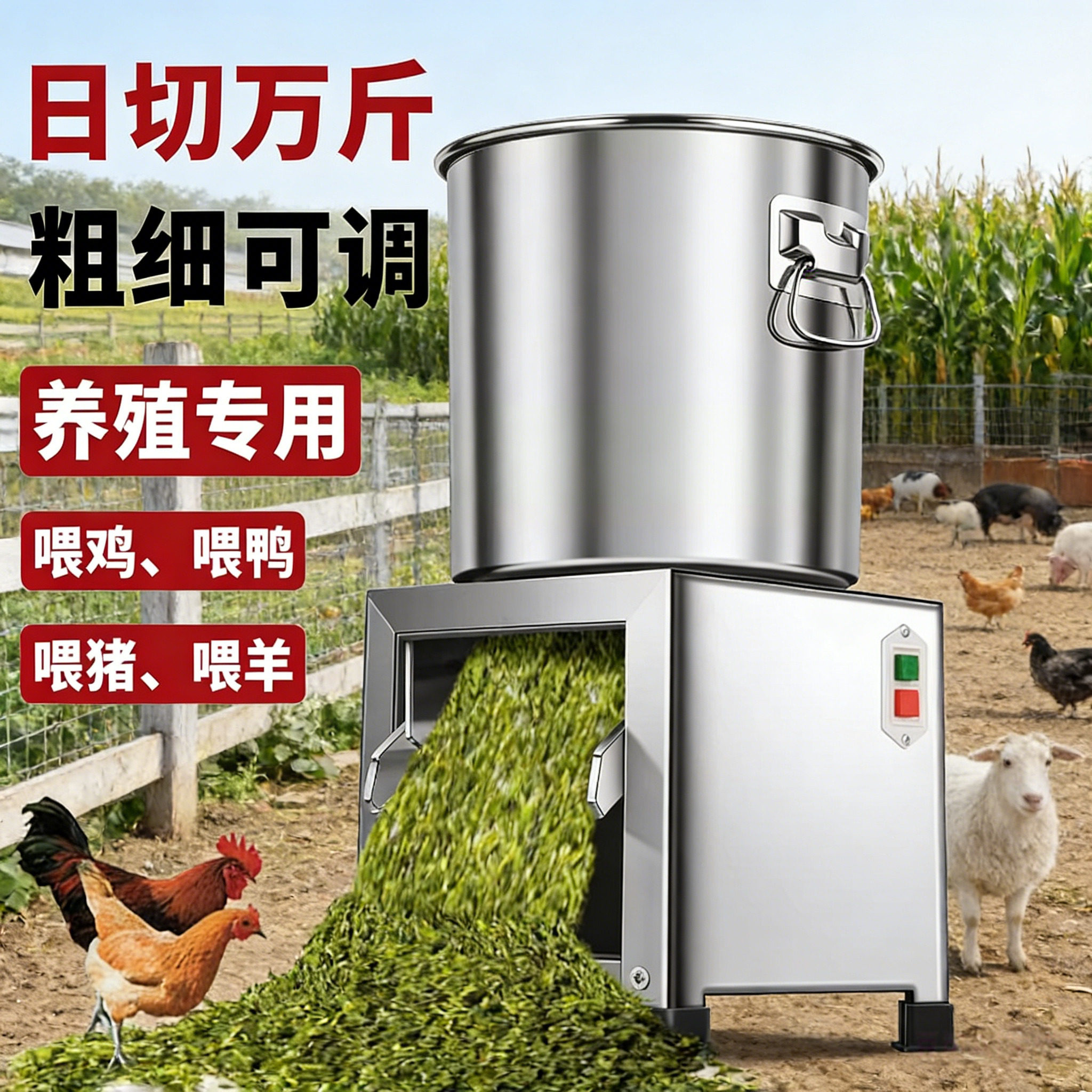 家用喂鸡碎菜机打草切菜机打菜机猪草机养殖切草机萝卜蔬菜家禽类