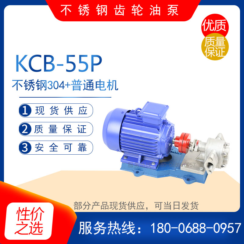 KCB-55型不锈钢齿轮油泵 耐腐蚀化工液压抽油泵 自吸润滑油输送泵