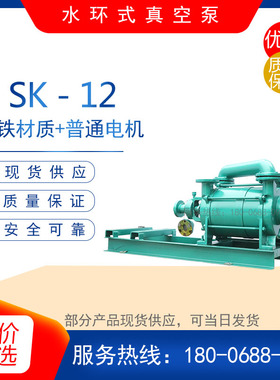 2SK-12型双级水环式真空泵 工业用压缩机高真空负压泵 空气抽吸泵