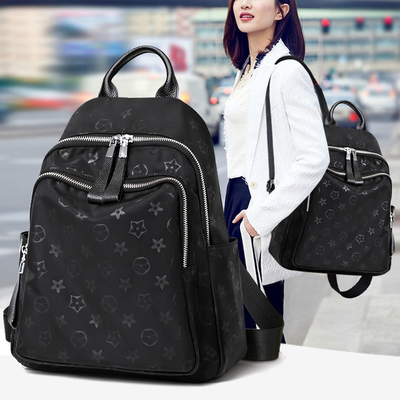 高级感牛津布双肩背包女2025新款时尚书包轻便大容量防水旅行包包