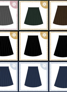制服短裙女纯黑色半身裙中长裙