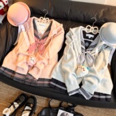 水手服jk制服学生学院风日系校供 岁樱双子 城南诗中意原创帽衫