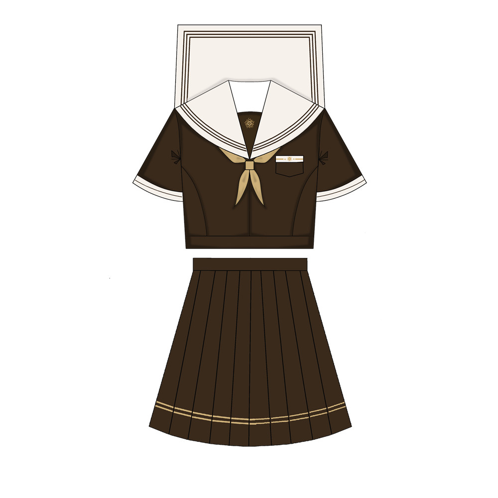 [SUI YING] CHENGNAN SHI ZHONGYI 오리지널 세일러복 JK 유니폼 스커트 대학 스타일 정장 긴 소매 반팔 기본 스타일