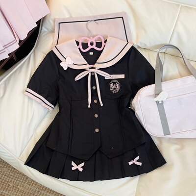 【春樱中】城南诗中意原创正统jk制服水手服短袖套装收腰女学院风