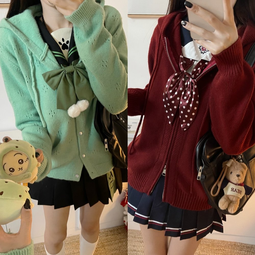 【圣诞双子】城南诗中意原创帽衫水手服学生jk秋冬制服学院风日系