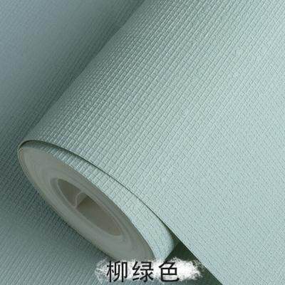美式色素色卧室客厅全屋绿色背景墙北欧色小清新绿色黛绿色仅墙纸