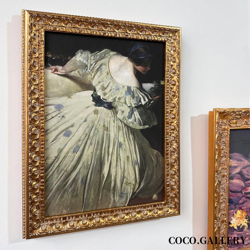 可可的画廊法式中古小众定制艺术古典人物挂画客餐厅玄关装饰画