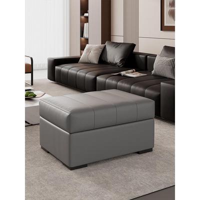 真皮脚踏沙发凳单个可坐墩客厅边放脚贵妃延长拼接储物收纳换鞋凳