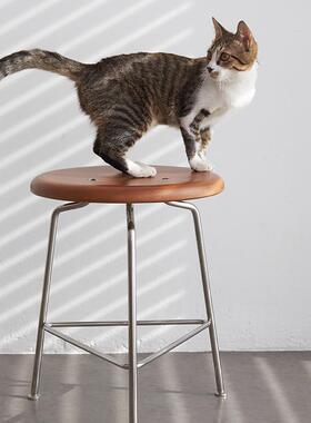 minimore|蚂蚁小圆凳|北欧复古现代简约家用梳妆凳圆凳实木边桌