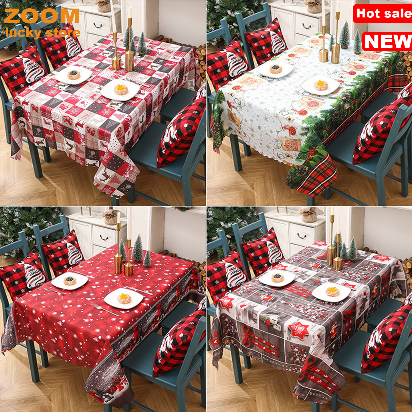 ChristmasTablecloth60x70Inch