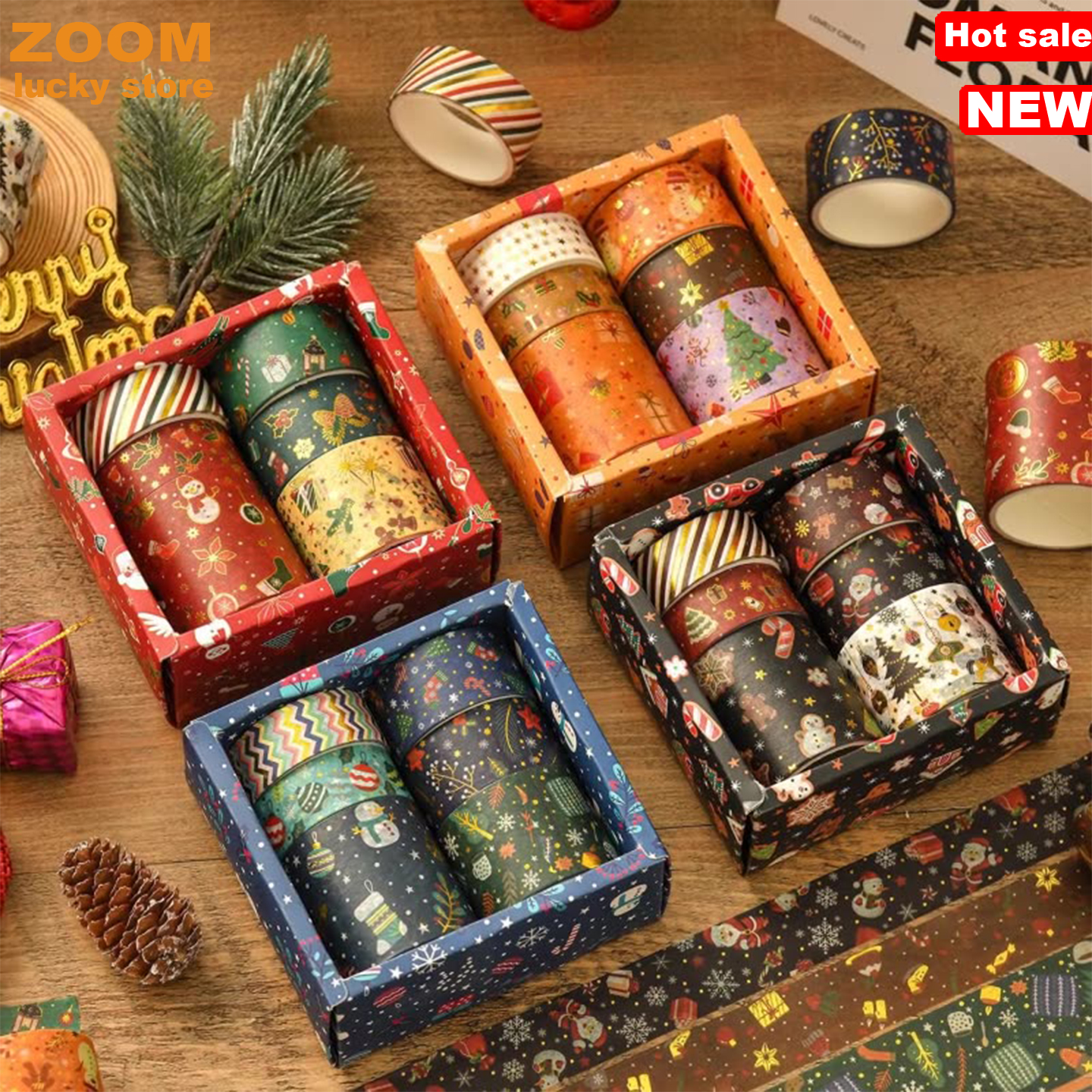 6RollsChristmasWashiTape