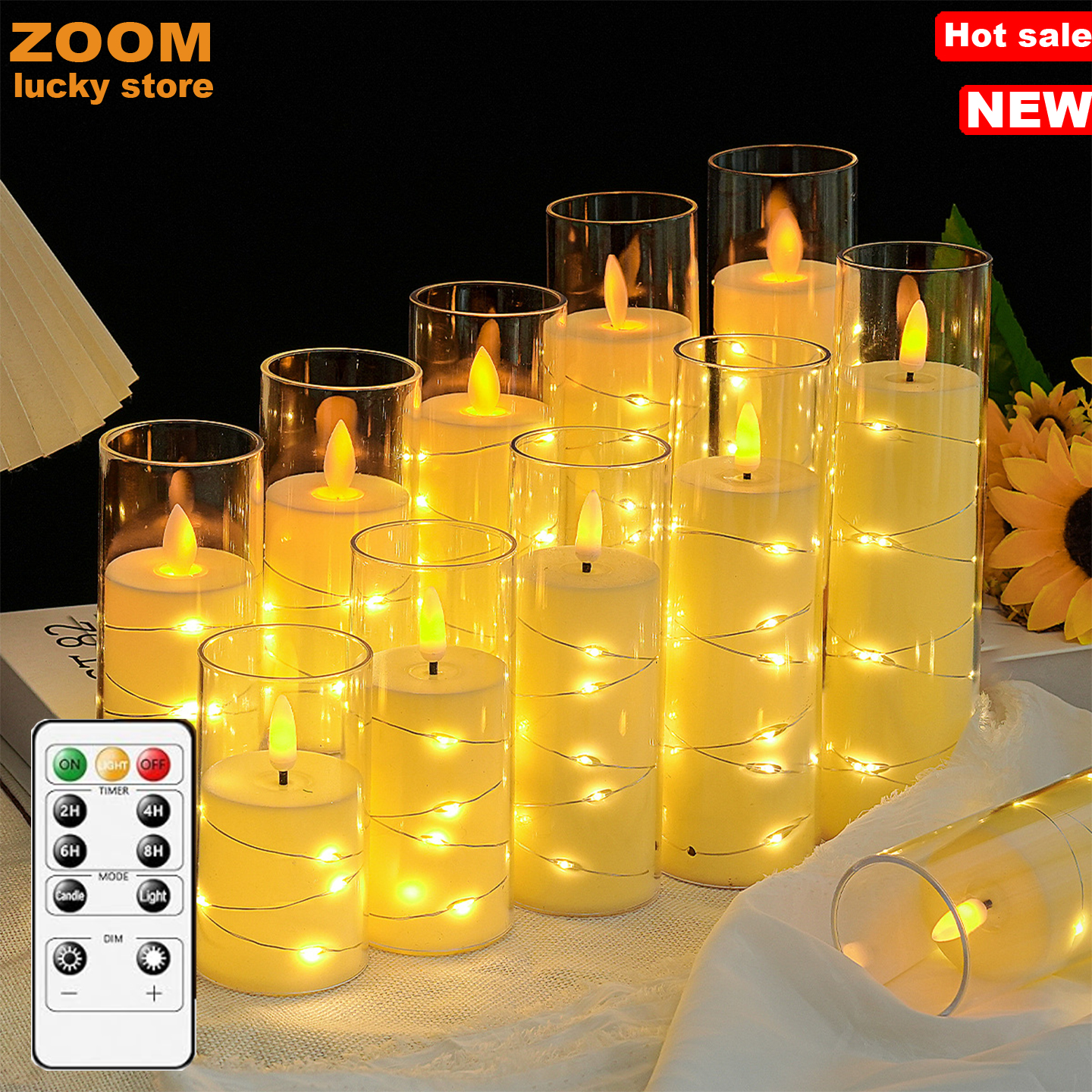 5PCSFlamelessLEDCandles