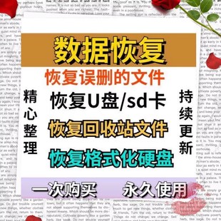 电脑数据恢复软件回收站卡SD卡U盘提示嗨格式化移动硬盘工具