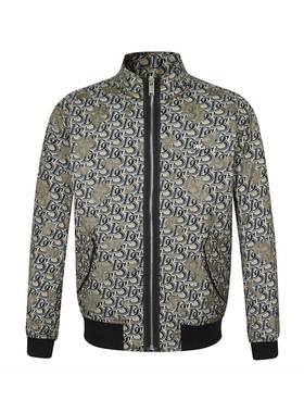 DOSERMO丹西摩男装冬新款独特印花拉链无帽保暖厚棉服装外套06084