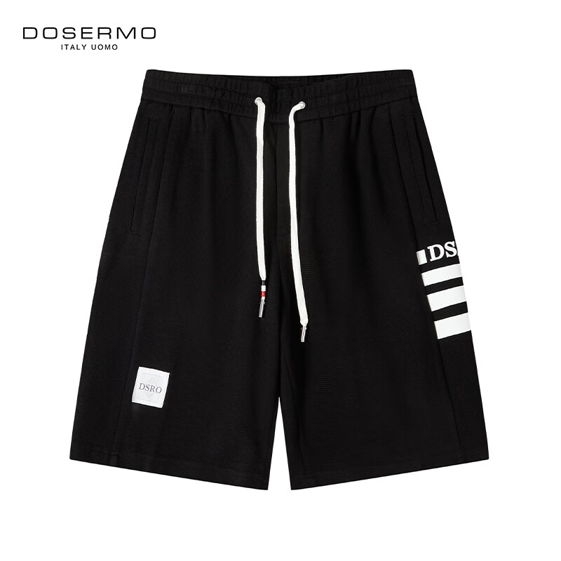 丹西摩（DOSERMO）轻奢男装工装短裤运动条纹休闲短裤