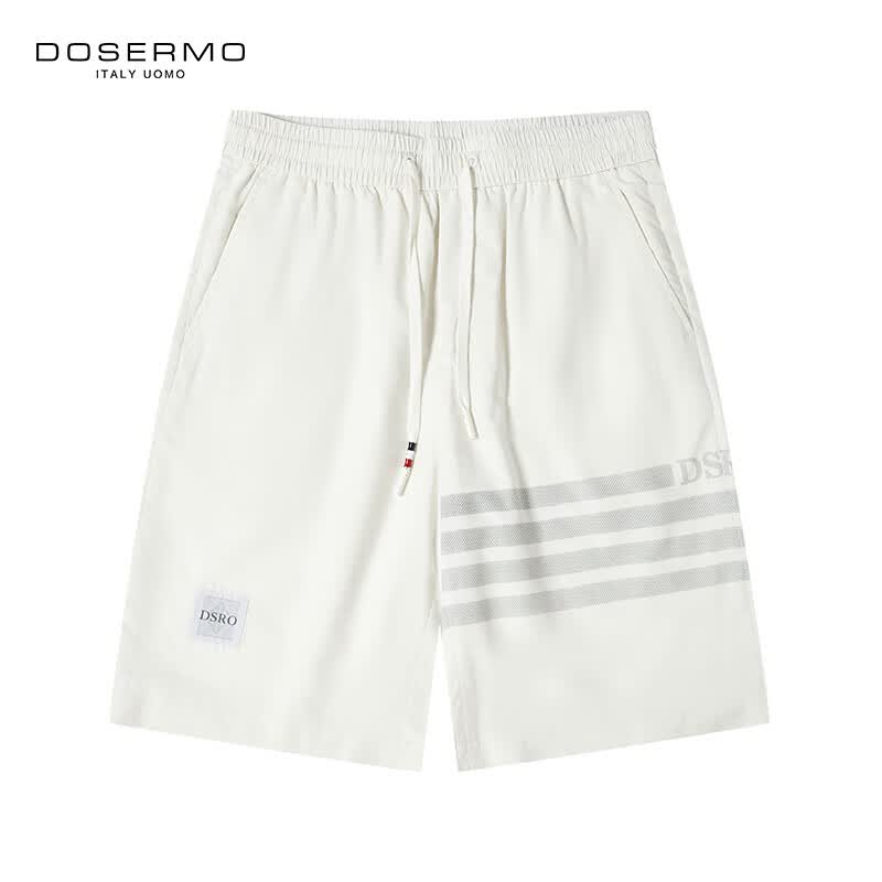 丹西摩(DOSERMO)轻奢男装工装短裤纯色条纹设计休闲短裤