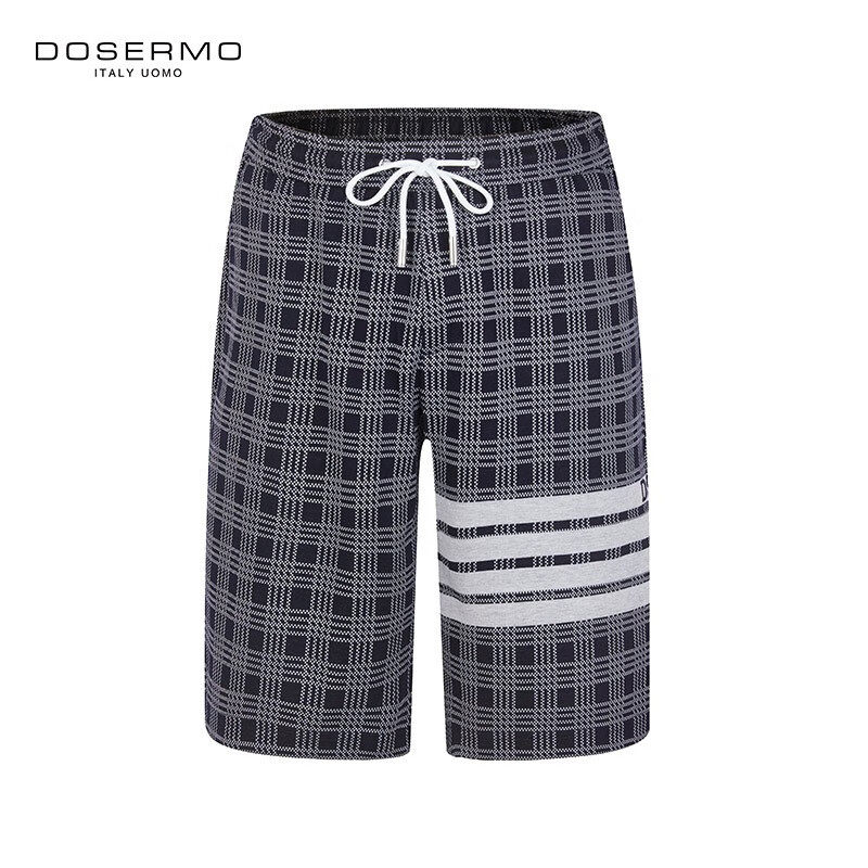 丹西摩(DOSERMO)轻奢男装夏季短裤高级感男裤针织短裤时尚条纹