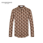DOSERMO 衬衫 轻奢男装 丹西摩 薄款 长袖 满身印花时尚 衬衣