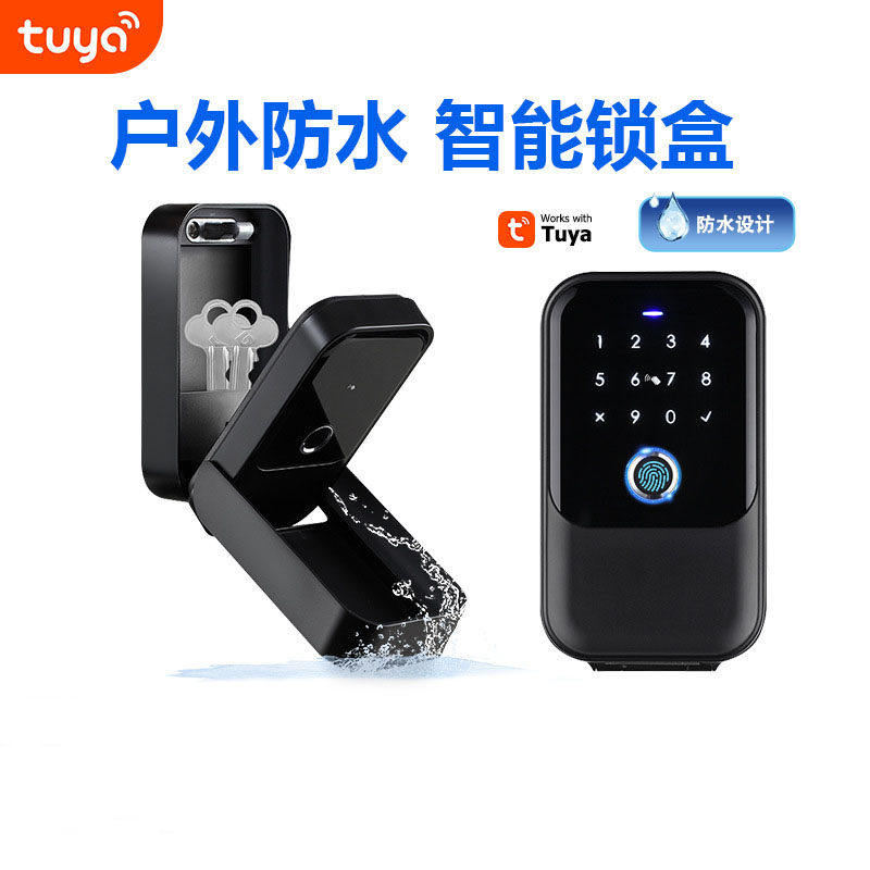 Tuya智能指纹密码锁盒支援刷卡的蓝牙锁盒 可设定临时密码带机械