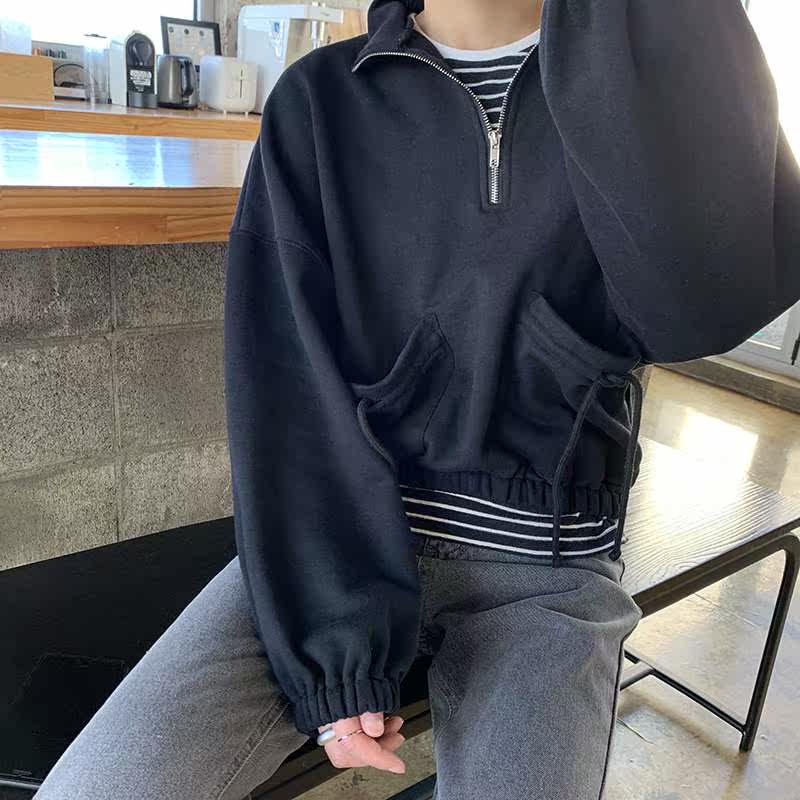 EKOOL Mosaic pocket Stand collar Easy Socket Sweater Spring models Korean Edition Versatile Show thin leisure time coatin the Play mode/Anime/Periphery/cos/Board games ,  Cosplay Apparel/Props/Service ,  Cosplay Women  category - from Buy2taobao.com to provide professional Taobao agent buy service