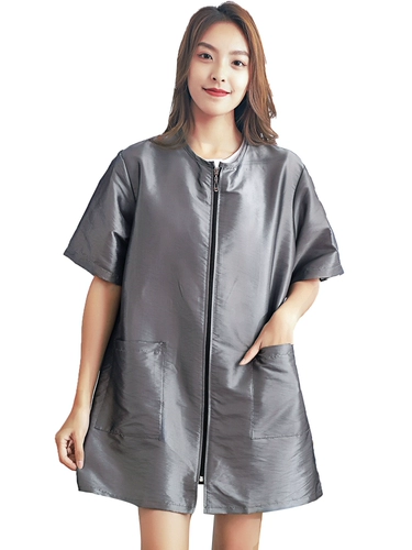 Длинная накидка для стрижки волос для работы, фартук, мини-юбка, нагрудник, лонгслив, короткий рукав, подходит для подростков