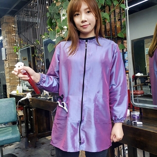 美发理发工作服理发店发型师助理中工服焗油烫染衣发廊剪发不粘发