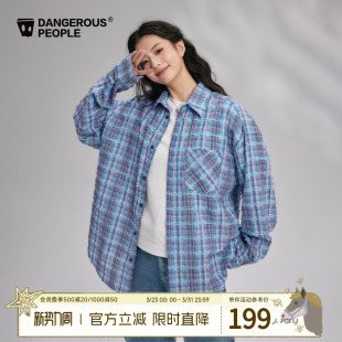 衬衫 Dangerouspeople薛之谦dsp玫瑰刺绣宽松休闲时尚 百搭翻领长袖