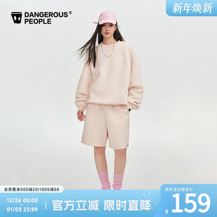 Dangerouspeople薛之谦dsp空气层印花时尚 宽松百搭潮圆领卫衣上衣