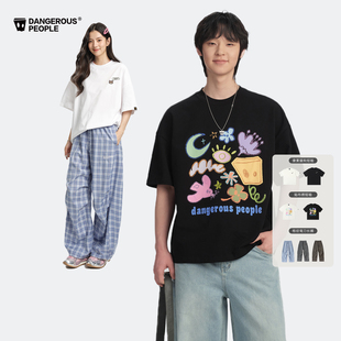 T恤 Dangerouspeople短袖 换货用链接 格纹弯刀裤 直播结束