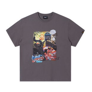 Dangerouspeople薛之谦dsp大图案数码印花休闲宽松百搭潮短袖T恤