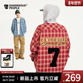 Dangerouspeople薛之谦dsp复古廓形校园风格 子磨毛连帽衬衫 外套