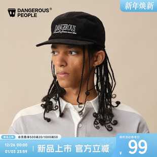 Dangerouspeople薛之谦dsp灯芯绒字母刺绣平檐帽潮牌百搭棒球帽