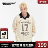 Dangerouspeople薛之谦dsp针织字母Polo衫 球衣潮牌运动风百搭毛衣