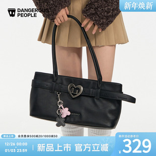 Dangerouspeople薛之谦dsp潮牌爱心束带手提斜挎包通勤百搭腋下包