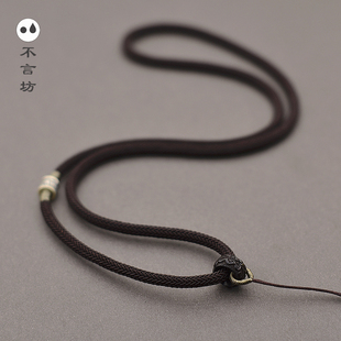 高级吊坠挂绳纯银项链玉坠挂绳玉吊坠挂绳女纯银简约玉佩挂绳高货